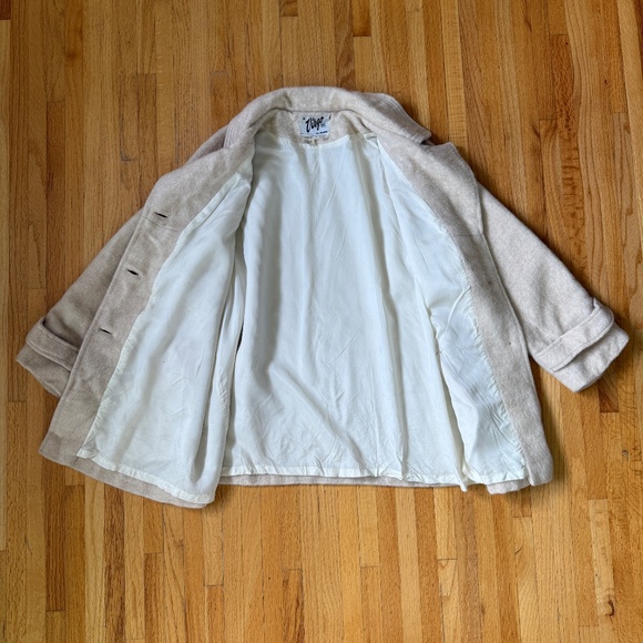 Stunning Vintage 70s oversized ivory wool swing coat - Picture 4 of 11